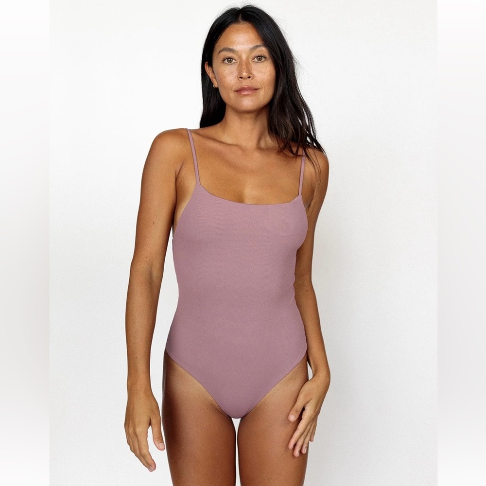 Elegant Mauve Women's One Piece Swimsuit